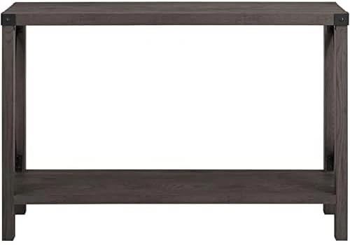 Walker Edison Sedalia Modern Farmhouse Metal-X Side Table Set, 2 Pack, Rustic Oak 13 Walker Edison Sedalia Modern Farmhouse Metal-X Side Table Set, 2 Pack, Rustic Oak - Image 11