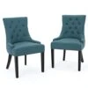 Christopher Knight Home Hayden Fabric Dining Chairs, 2-Pcs Set, Dark Teal -Amazon Store 31GrzaNM3sL
