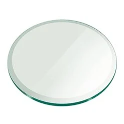 30" Inch Round Glass Table Top 1/2" Thick Tempered Beveled Edge By Fab Glass And Mirror