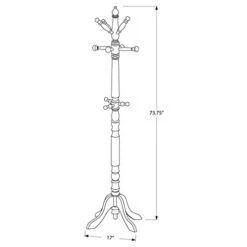 Monarch Specialties COAT RACK - 73"H / ANTIQUE WHITE WOOD TRADITIONAL STYLE -Amazon Store 31H4FJdLp4L