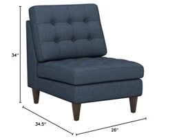 Modway Empress Mid-Century Modern Upholstered Fabric Side Armless Lounge Accent Chair Azure 19 Modway Empress Mid-Century Modern Upholstered Fabric Side Armless Lounge Accent Chair Azure -Amazon Store 31H5Je9n8XL