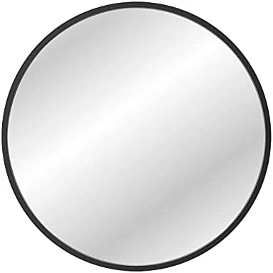 X Home 36-Inch Black Round Mirror With Metal Frame, Modern Circle Wall Mirror For Bathroom, Home Decor - Wall Mounted 10 X Home 36-Inch Black Round Mirror With Metal Frame, Modern Circle Wall Mirror For Bathroom, Home Decor - Wall Mounted - Image 8
