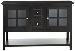Walker Edison Charlotte Classic Glass Door Storage Buffet, 52 Inch, Black 8 Walker Edison Charlotte Classic Glass Door Storage Buffet, 52 Inch, Black -Amazon Store 31HL1BxO4zL