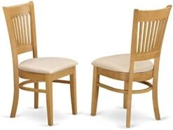 East West Furniture VAC-OAK-W Dining Chairs, Wood Seat -Amazon Store 31HXsAuY0ML. AC