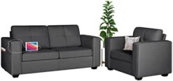 TYBOATLE Modern Living Room Sectional Sofa Sets 2 Piece, 65” W Tufted Mid-Century Loveseat Couch W/ 2 USB Charging Ports And Comfy Accent Arm Chairs For Small Space, Apartment, Office (Dark Grey) 24 TYBOATLE Modern Living Room Sectional Sofa Sets 2 Piece, 65” W Tufted Mid-Century Loveseat Couch W/ 2 USB Charging Ports And Comfy Accent Arm Chairs For Small Space, Apartment, Office (Dark Grey) -Amazon Store 31I6cd44FBL. AC