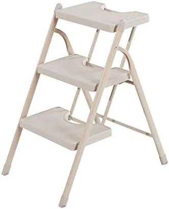 GENERIC 3-Step Steel Ladder Folding Step Ladder With Wide Anti-Slip Pedal Multipurpose Step Ladder Flower Stand Shelf Organizer For Household Kitchen Office 330lbs Load Capacity (Color : Bruin) 10 GENERIC 3-Step Steel Ladder Folding Step Ladder With Wide Anti-Slip Pedal Multipurpose Step Ladder Flower Stand Shelf Organizer For Household Kitchen Office 330lbs Load Capacity (Color : Bruin) - Image 8