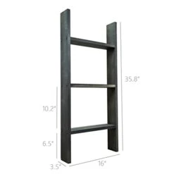 FixtureDisplays® 3-Foot Rustic Farmhouse Blanket Ladder, Wall-Leaning Decorative Wood Ladder, Ladder-Style Pine Wood Blanket Rack Easy Assembly Required 16" Wide 18816-3FT-NEW-NF -Amazon Store 31IK9b5WkyL 2