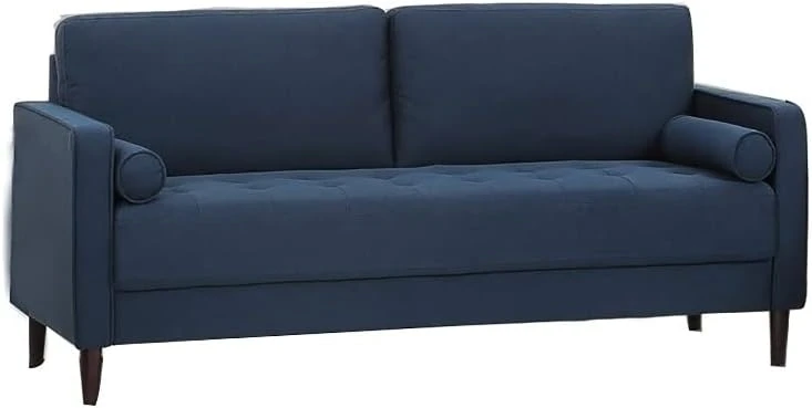 Hawthorne Collections Modern Fabric Upholstery Living Room Sofa In Navy Blue 5 Hawthorne Collections Modern Fabric Upholstery Living Room Sofa In Navy Blue - Image 3