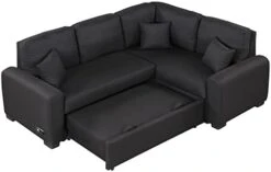 Merax L Shaped Sectional Sofa Couch Sleeper Bed With Storage Ottoman And Chaise For Living Room, Small Apartment Love Seats, Beige_Linen -Amazon Store 31Ib7AfFbyL. AC