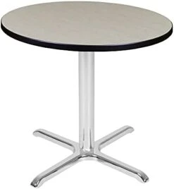 Regency Via Round X-Base Table, 36", Grey/Grey -Amazon Store 31Ib8g7kFYS. AC