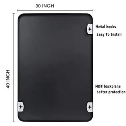 FuQiBasics Large Black Aluminum Mirror For Bathroom, Wall Mirror 30"x40" Glass Panel Vanity Or Mirrors For Wall, Rounded Corner Rectangle Hangs Horizontal Or Vertical -Amazon Store 31Ie8wRHdjL