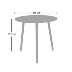 CangLong Modern Round Dining Table In White With Beech Wood Legs For Kitchen Living Bedroom,White 9 CangLong Modern Round Dining Table In White With Beech Wood Legs For Kitchen Living Bedroom,White -Amazon Store 31InAJXggyL