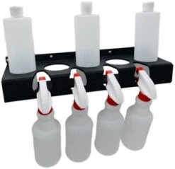 BEHR-ENGR | Spray Bottle Storage Rack | Wall Mountable | Heavy Duty Plastic | For 2.5'' Bottles, Black -Amazon Store 31IpnjbhL. AC