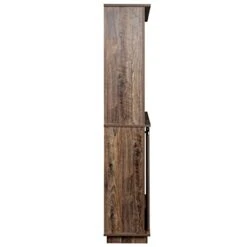 LKTART 70.87" High Farmhouse Rustic Hutch Pantry Storage Cabinet With Sliding Barn Door, Tall Storage Cabinet Adjustable Shelf For Home Hallway Entryway Living Room Espresso -Amazon Store 31JJazXXRJL