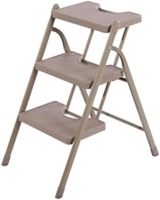 GENERIC 3-Step Steel Ladder Folding Step Ladder With Wide Anti-Slip Pedal Multipurpose Step Ladder Flower Stand Shelf Organizer For Household Kitchen Office 330lbs Load Capacity (Color : Bruin) 13 GENERIC 3-Step Steel Ladder Folding Step Ladder With Wide Anti-Slip Pedal Multipurpose Step Ladder Flower Stand Shelf Organizer For Household Kitchen Office 330lbs Load Capacity (Color : Bruin) - Image 11