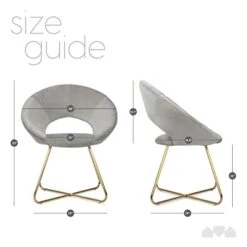 Milliard Circle Velvet Accent Chair For Living Room, Bedroom And Home Office With Gold Legs (Velvet Grey) 9 Milliard Circle Velvet Accent Chair For Living Room, Bedroom And Home Office With Gold Legs (Velvet Grey) -Amazon Store 31JLtlnnOxL