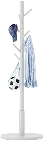 Aibiju Standing Coat Rack Stand With 8 Hooks And 3 Height Options, Wood Kids Coat Tree With Sturdy Round Base, Small Hall Tree Coat Rack White YD-1009 10 Aibiju Standing Coat Rack Stand With 8 Hooks And 3 Height Options, Wood Kids Coat Tree With Sturdy Round Base, Small Hall Tree Coat Rack White YD-1009 - Image 8