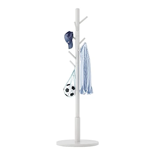 Aibiju Standing Coat Rack Stand With 8 Hooks And 3 Height Options, Wood Kids Coat Tree With Sturdy Round Base, Small Hall Tree Coat Rack White YD-1009 3 Aibiju Standing Coat Rack Stand With 8 Hooks And 3 Height Options, Wood Kids Coat Tree With Sturdy Round Base, Small Hall Tree Coat Rack White YD-1009