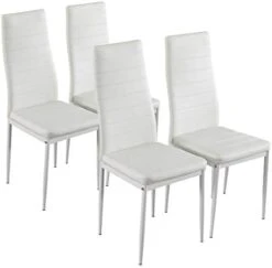 Furniture Dining Room Bench,High-Back PU Leather Simplistic Iron Frame High-Density Sponges Ergonomic Kitchen Dining Chairs Entryway Benches Suitable For Home Interior Courtyard (Black Color, 4) -Amazon Store 31JseRBCqoL. AC