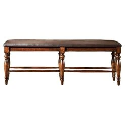 Intercon Kingston Backless Dining Bench With PU Seat