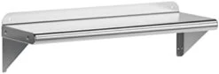 RIEDHOFF Stainless Steel Shelf 12" X 24", 180 Lb [NSF Certified] Commercial Metal Wall Mount Shelf With Backplash For Restaurant, Laundry Room, Kitchen And Garage -Amazon Store 31KJJUUvstL. AC