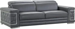 Blackjack Furniture Usry Italian Leather Upholstered Living Room Sofa, Black -Amazon Store 31KK8nLcDuL. AC