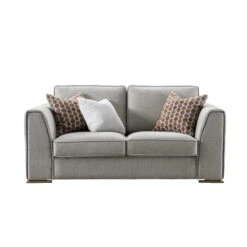 Acanva Luxury Mid Century Modern Linen-Like Living Room Sofa, 66“W, Grey Loveseat