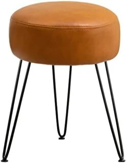 LUE BONA Vanity Stool, White Vanity Stools For Makeup Room, Round Ottoman Foot Stool, Velvet Footrest Vanity Chair For Bathroom Vanity, Bedroom, Living Room, Entryway, Offices -Amazon Store 31KnUfUT82L. AC