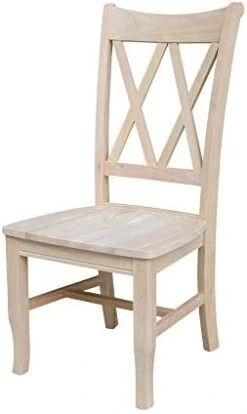 International Concepts Set Of Two Double X-Back Dining Chair, 19.9"W X 22"D X 41.3"H, Wood Unfinished -Amazon Store 31Kp9Hm7KsL. AC