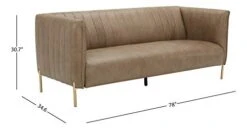 Amazon Brand – Rivet Frederick Mid-Century Channel Tufted Leather Sofa Couch, 77.5"W, Taupe 16 Amazon Brand – Rivet Frederick Mid-Century Channel Tufted Leather Sofa Couch, 77.5"W, Taupe -Amazon Store 31KrdxjyqSL