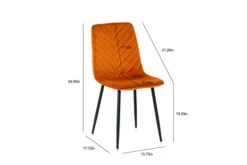 Adyoyi Modern Velvet Dining Chairs Set Of 4, Upholstered Velvet Dining Room Chairs Fabric Dining Chairs For Dinning Room Home Living Room Bedroom Kitchen, Orange -Amazon Store 31KsvUICNIL