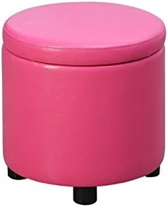 Designs4Comfort Round Accent Storage Ottoman With Reversible Tray Lid 10 Designs4Comfort Round Accent Storage Ottoman With Reversible Tray Lid - Image 8