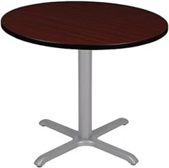 Regency Via Round X-Base Table, 36", Grey/Grey -Amazon Store 31LrrdNe3cS. AC