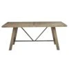 INK+IVY Sonoma Solid Wood Dining Table, Rectangular With Rustic Metal Truss Accent,Trestle Legs, Easy Assembly, Industrial Country, For Kitchen, Entryway, Family, Or Bedroom, Reclaimed Grey