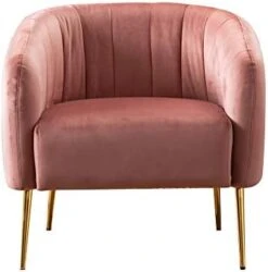 LSSPAID Velvet Accent Chair, Fabric Upholstered Accent Chairs For Living Room, Golden Metal Legs Armchairs, Navy Blue, Set Of 1 -Amazon Store 31LzMbVMWHL. AC