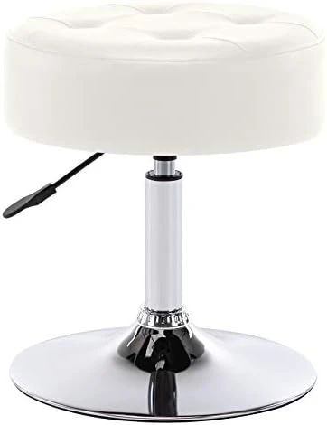 Duhome PU Leather Vanity Stool Makeup Stool Vanity Chair Height Adjustable Swivel Stool Round Ottoman White 15 Duhome PU Leather Vanity Stool Makeup Stool Vanity Chair Height Adjustable Swivel Stool Round Ottoman White - Image 13