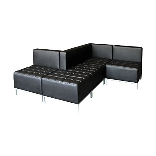 Alera ALEQB8116 Alera Qub Series Armless L Sectional, 26 3/8 X 26 3/8 X 30 1/2, Black 8 Alera ALEQB8116 Alera Qub Series Armless L Sectional, 26 3/8 X 26 3/8 X 30 1/2, Black - Image 6