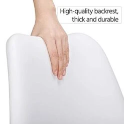 Topeakmart Dining Chairs DSW Chair Shell Armless Chairs With Beech Wood Legs And Soft Padded Mid Century Modern Side Chair Dining Room Living Room Bedroom Kitchen Chairs White, Set Of 4 -Amazon Store 31MTuAejjHL