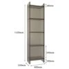 PEAKPT Multipurpose Shelf Display Rack, Standing Storage Shelves For Bedroom, Display Room, Office, Modern Acrylic Bookshelf,15.7" Dx9.8 Wx59.8 H,Brown -Amazon Store 31MV0eQTyNL