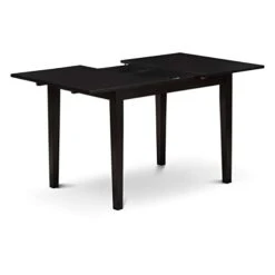 East West Furniture Mid Century NFT-BLK-T Modern Table Rectangular Tabletop And 53.5 X 31.5 X 29-Black Finish -Amazon Store 31MW4eTdTZL