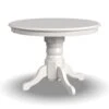 BOWERY HILL Small Solid Wood Round Dining Table For 4 People, Vintage Dining Table With Pedestal Legs In White -Amazon Store 31MmEen7nHL