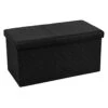 B FSOBEIIALEO Folding Storage Ottoman, Faux Leather Footrest Seat Long Ottomans Bench Storage Box Chest, Black 30"x15"x15" -Amazon Store 31NKw2FZQAL