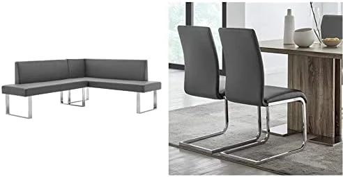 Armen Living Amanda Sectional In Black And Chrome Finish 7 Armen Living Amanda Sectional In Black And Chrome Finish - Image 5