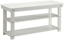 Convenience Concepts Oxford Utility Mudroom Bench With Shelves, Gray -Amazon Store 31NaJVmx fL. AC