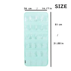 PACMAXI Over The Door Shoes Organizer For 12 Pairs Of Baby Shoes Boys Girl, Hanging Baby Shoe Organizer With Hanger (Felt Material-Mint Green) -Amazon Store 31NkJKv01gL