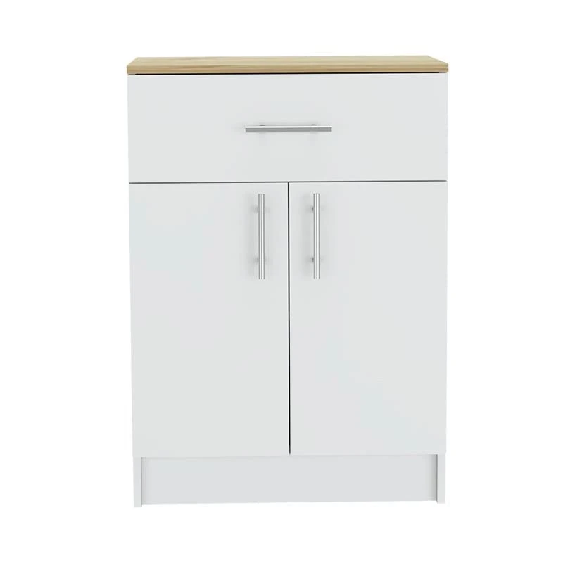 Atlin Designs Wood Pantry Cabinet With Counter Top In White/Light Oak 7 Atlin Designs Wood Pantry Cabinet With Counter Top In White/Light Oak - Image 5