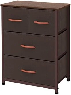 AZL1 Life Concept Dresser Storage Furniture Organizer-Large Standing Chest For Bedroom, Office, Entryway, Living Room And Closet-4 Removable Fabric Drawers, Grey With Black -Amazon Store 31ObqkqYagL. AC