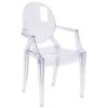 Flash Furniture Ghost Chair With Arms In Transparent Crystal
