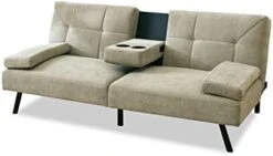 Opoiar Single Sofa Bed Chair For Small Space,Convertible Futon Sofa Chair Bed With Hidden Legs,5 Position,Adjustable Floor Couch 3-in-1,Couch Bed With Folding Armless Sleeper,Polyester,Grey -Amazon Store 31P w 4ewsL. AC