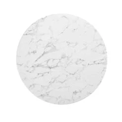 Modway Lippa Mid-Century Modern 40" Round Artificial Marble Dining Table In Black White -Amazon Store 31P3MF5NqIL